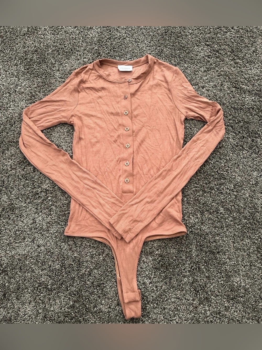 CLYQUE Brown Bodysuit Size Small 0590